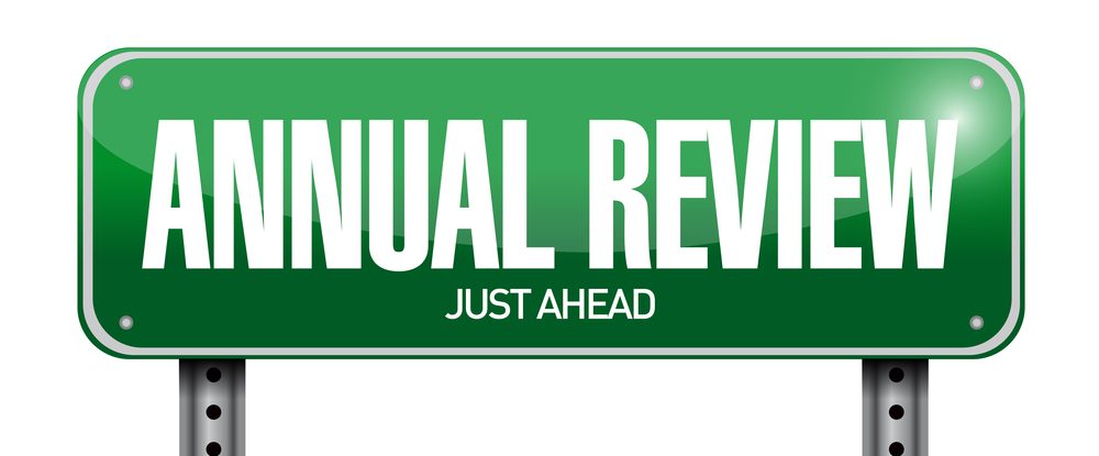 Annual Review sign