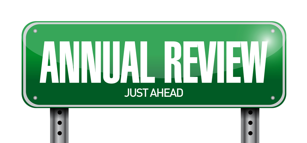 Annual Review sign